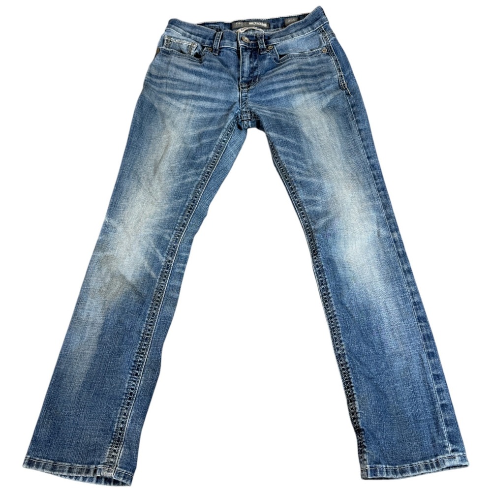 Buckle‎ BKE Alec Jeans Mens 29 Blue Denim Stretch Straight Leg Distressed